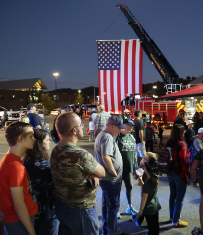 People gather for National Night Out at Pelham City Park in 2022